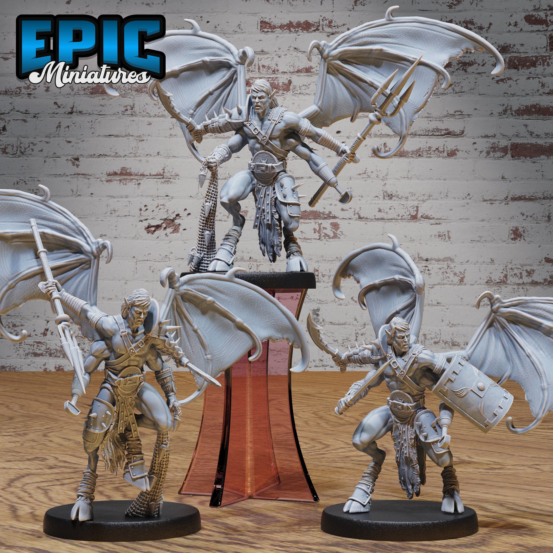 Pit Fighter Devil Set / Demonic Gladiator / Humanoid Slave Warrior / Infernal Colosseum Encounter / Hell Spawn / Winged Demon / Abyss Minion Creature / Dark Flame Handler / Evil Soldier